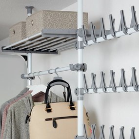 Wenko Set de 2 bare telescopice orizontaleHerkules, alb