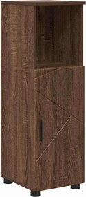 vidaXL Dulap de Baie cu depozitare Stejar închis 30 x 35 x 95 cm