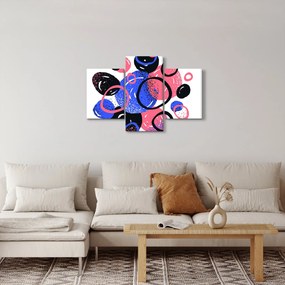 Tablou - Motiv cercuri în culori vii (90x60 cm)
