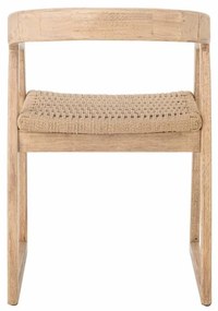 Scaun dining, natur, din lemn de cauciuc, Serrone