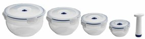 Set recipiente pentru alimente Compactor Fresh - 4 părți, transparent