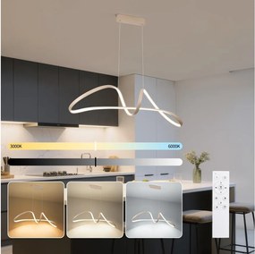 Brilagi-LED Lustră reglabilă pe cablu TWISTER LED/60W/230V 3000-6000K bej+telecomandă