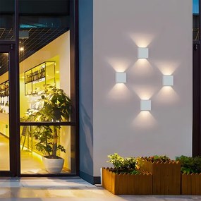 Brilagi - Aplică LED de exterior DOUBLERAY LED/6W/230V albă IP54