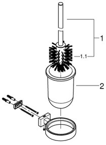 GROHE ESSENTIALS CUBE - Set pentru curățarea toaletei, grafit - 40513AL1