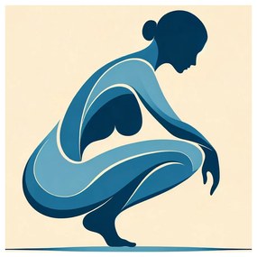 Tablou silueta meditativă a unei femei
