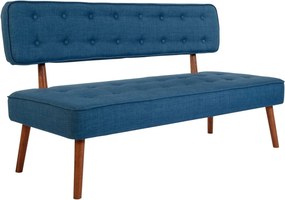 Banca 558ZEN1245, albastru, lemn/poliester, 140x64x78 cm
