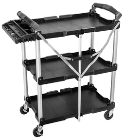 Cărucior pliabil 75 kg cu organizator 84-404