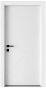 Usa Interior din MDF Novo Doors NDF06 LUX PREMIUM SOFT TOUCH, Cadru din Lemn Masiv, KIT COMPLET, Toc Reglabil de 10 CM INCLUS, Plinta pe Ambele Parti