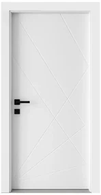 Usa Interior din MDF Novo Doors NDF06 LUX PREMIUM SOFT TOUCH, Cadru din Lemn Masiv, KIT COMPLET, Toc Reglabil de 10 CM INCLUS, Plinta pe Ambele Parti