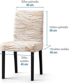 Gaico Huse bielastice UNIVERSO NOU bej cu dungi scaun cu spatar 2 buc (45 x 45 x 50 cm)