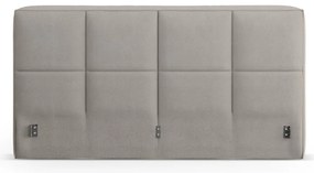 Tăblie de pat gri deschis tapițată 229x100 cm Darren – Micadoni