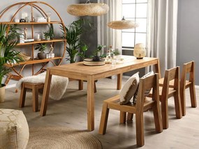 Set mobilier grădină LIVIGNO (lemn deschis) (cu bănci) (pentru 6 persoane). 1026905