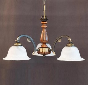 Lustra rustica suspendata cu 3 brate design italian 9940