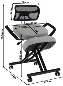 Fotoliu de birou ergonomic Rusu (gri maro). 1016070