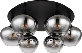 Globo 15548-6D - Lustră aplicată MAXY 6xE27/40W/230V Ø 65 cm neagră