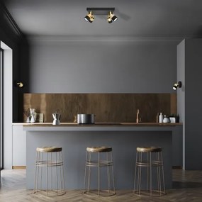 Spot LED TUBSSON 4xGU10/4,8W/230V negru/auriu