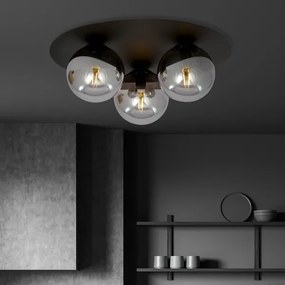 Plafonieră SOLAR 3xE14/10W/230V negru/gri