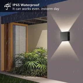 Brilagi - Aplică LED de exterior DOUBLERAY LED/4W/230V neagră IP65