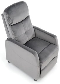 Fotoliu recliner Felipe 2 velvet gri H103 cm