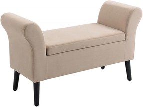 BAC204 - Bancuta 111 cm, divan, Canapea, fotoliu, sofa, bancheta, banca living, dormitor, hol, lada depozitare - Crem