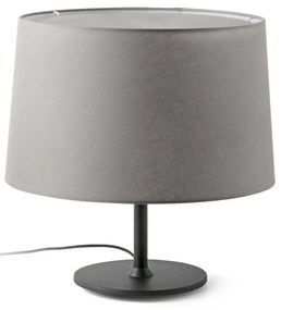 Lampa de masa abajur textil 48cm WINDSOR negru, gri