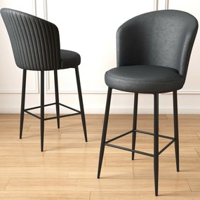 Set de scaune de bar Uras Anthracite, 2 buc., 2 buc.
