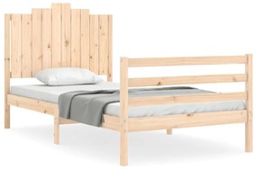 3194171 vidaXL Cadru de pat cu tăblie, 100x200 cm, lemn masiv