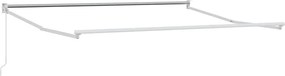vidaXL Cadru pentru cort retractabil Manual Alb 300 x 250 cm Aluminiu