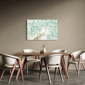 Tablou - Copac auriu înflorit (90x60 cm)