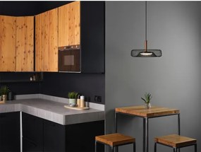 Osram - Lustră LED suspendată pe cablu DECOR MESH LED/18,5W/230V Ø 40 cm negru/lemn de cauciuc