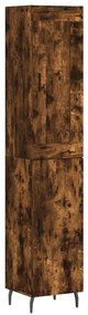 3200150 vidaXL Dulap înalt, stejar fumuriu, 34,5x34x180 cm, lemn prelucrat