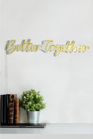 Semn Luminos LED Better Together, Galben