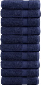 vidaXL Prosoape de duș premium, SOLUND 10buc bleumarin 70x140cm 600 gsm