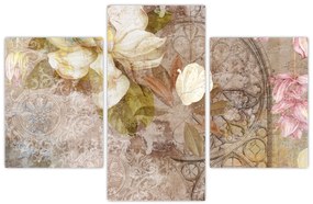 Tablou - Ornament de flori (90x60 cm)