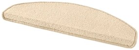 Set 15 covorașe pentru trepte Hanse Home Fancy, 23x65 cm, crem
