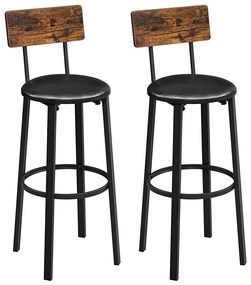 Scaun de bar AVEN maro/negru