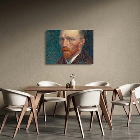 Tablou pe sticlă -  Vincent van Gogh, Self-Portrait, reproducere (70x50 cm)