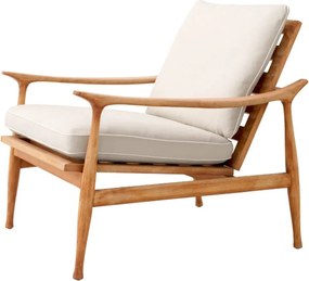 Fotoliu elegant pentru exterior design LUX Manzo natur / flores off-white