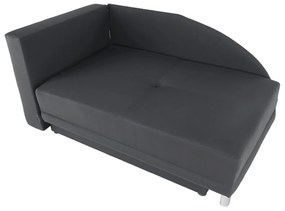 Canapea extensibilă, material textil gri-negru, stânga, LAUREL