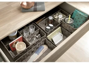 Organizator Compactor TEX 32 x 25 x 8 cm, 5 piese, alb