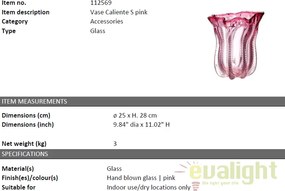 Vaza design elegant Caliente S roz 112569 HZ