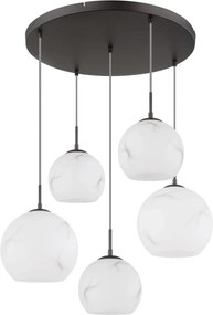 Globo 15999M-5HR - Lustru pe cablu RAGUSA 5xE27/60W/230V diam. 75 cm