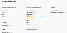 Spot LED incastrabil TULIPA White recessed downlight 10W 15° 2700K CRI90 IP44