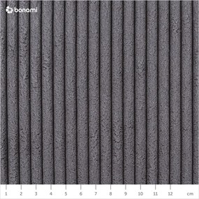 Pat matrimonial gri închis tapițat cu spațiu de depozitare cu somieră 180x200 cm Mattis Cord – Meise Möbel