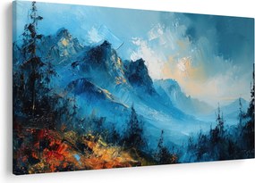 Tablou - Pictura munților (90x60 cm)