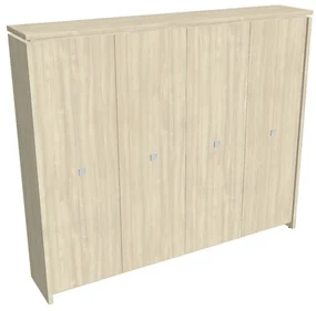 Dulap înalt pentru haine Verno 248 x 46 x 210 cm, salcâm