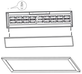 Eglo 99473 - Plafonieră LED PIGLIONASSO LED/32W/230V 345x1245 mm