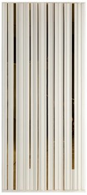 Panou decorativ 3d riflaj asimetric milano reflext cu oglinda pentru  perete 61cm x 280cm = 1.71 m²