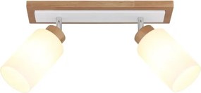 Globo 15977-2 - Spot orientabil ROWENA 2xE27/60W/230V bej/alb