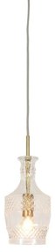 Lustra, Pendul elegant din sticla Brussels transparent/gold, straight